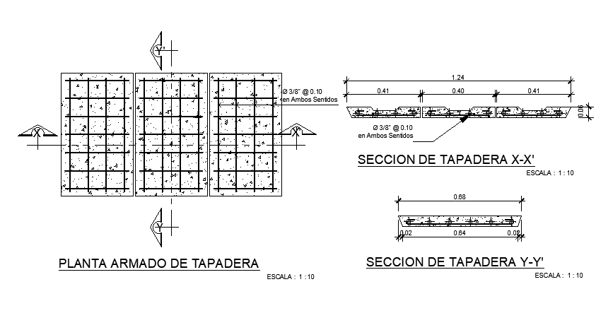 RCC Plate Section CAD Drawing Download Free DWG File