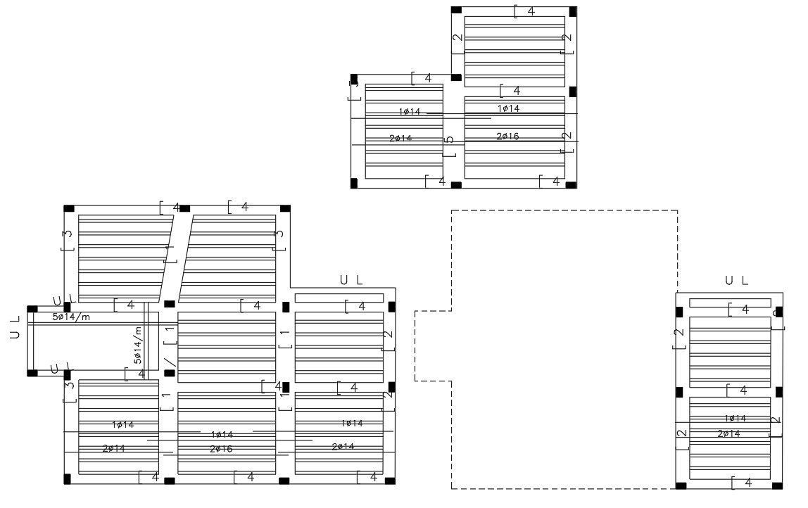 RCC Slab Bar Structure Design Free DWG File