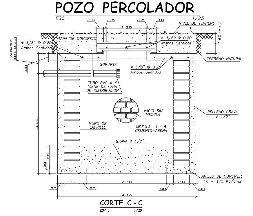 RCC detail drawing specified in this AutoCAD file. Download this 2D autocad DWG File.