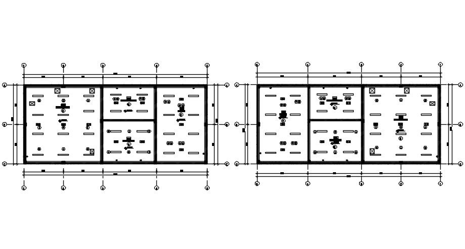 REFLECTED CEILING PLAN of substation in AutoCAD 2D drawing, dwg file, CAD file