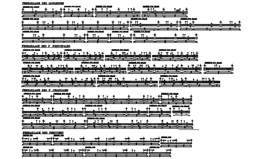 REINFORCEMENT OF RIBS design with details in AutoCAD 2D drawing, CAD file, dwg file