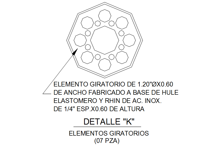 ROTATING ELEMENTS design in detail AutoCAD drawing, dwg file, CAD file