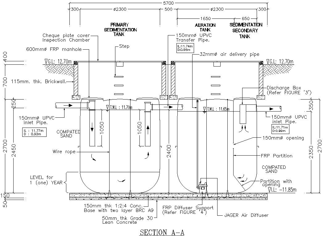 Radial flow sedimentation tank AutoCAD file
