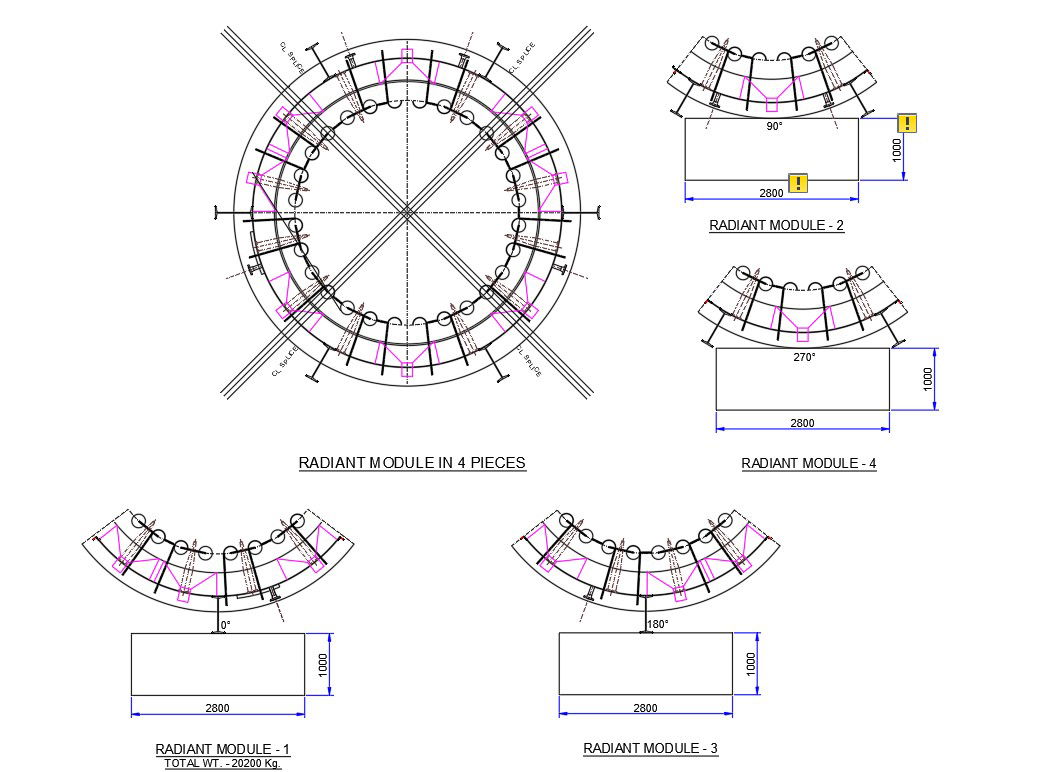 Radiant Module Design CAD Drawing DWG File