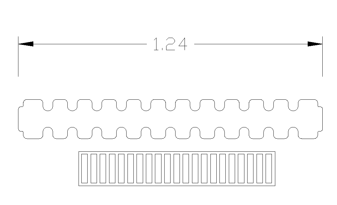 Radiator Machine block structure part 2d view layout file