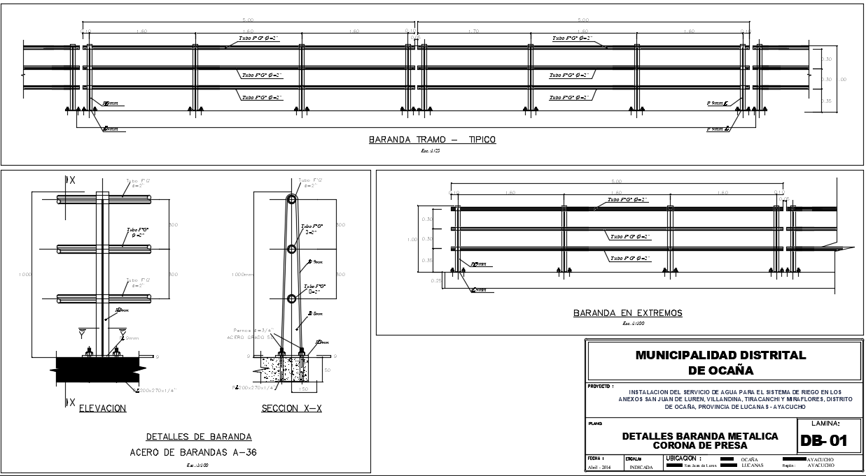 Rail smetal Dwg file