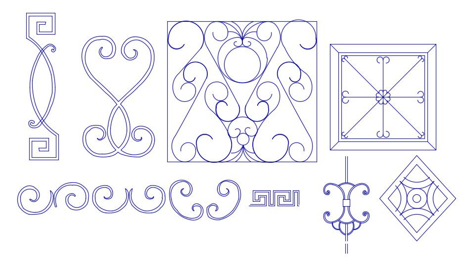 Railing Grid Design AutoCAD Blocks Free Download