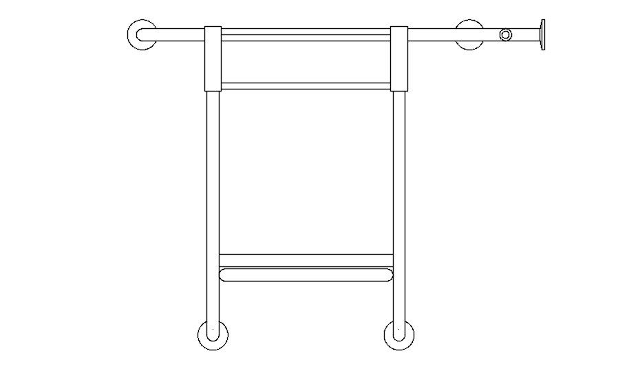 Railing handle cad blocks in AutoCAD, dwg file.