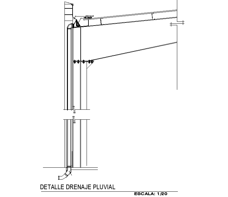 Rainwater drainage detail dwg file