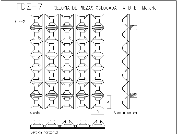 Raised door design view, plastering of parts with sectional view dwg file