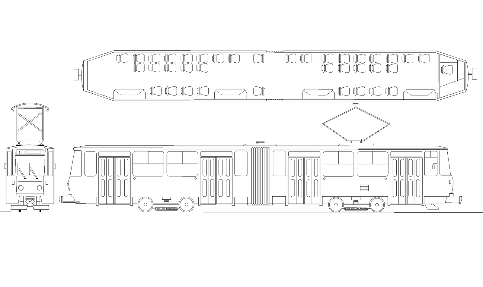 Train Layout In AutoCAD Drawing