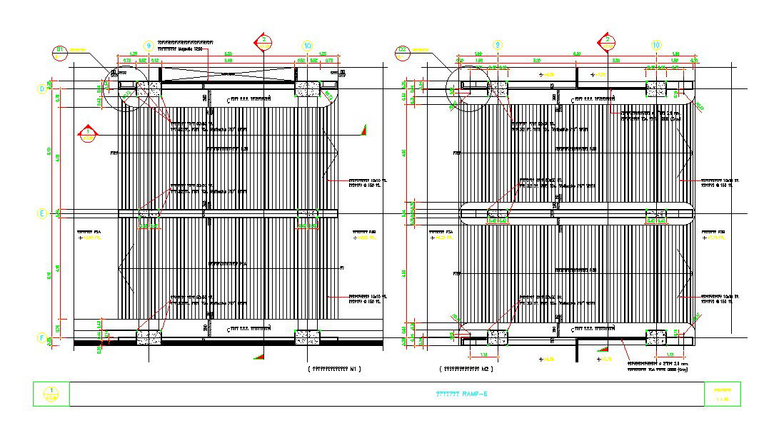Ramp section details are available in this AutoCAD DWG 2D Drawing File. Download the AutoCAD file now.