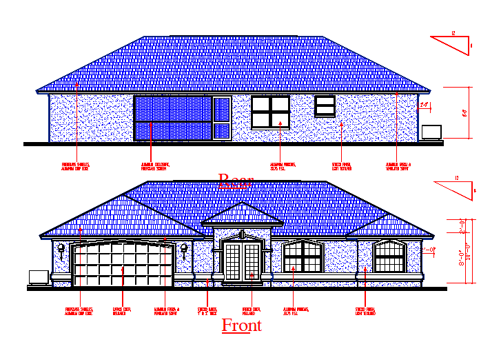 Rear & Front House Elevation design