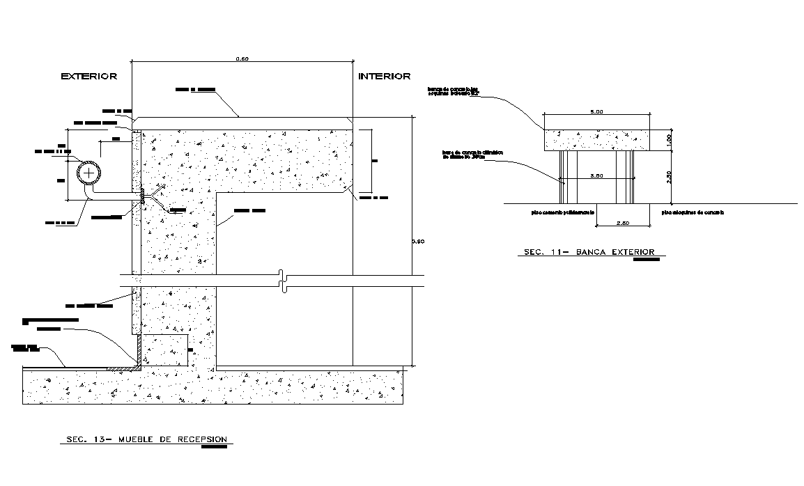 Reception Cabinet Drawing Download DWG File