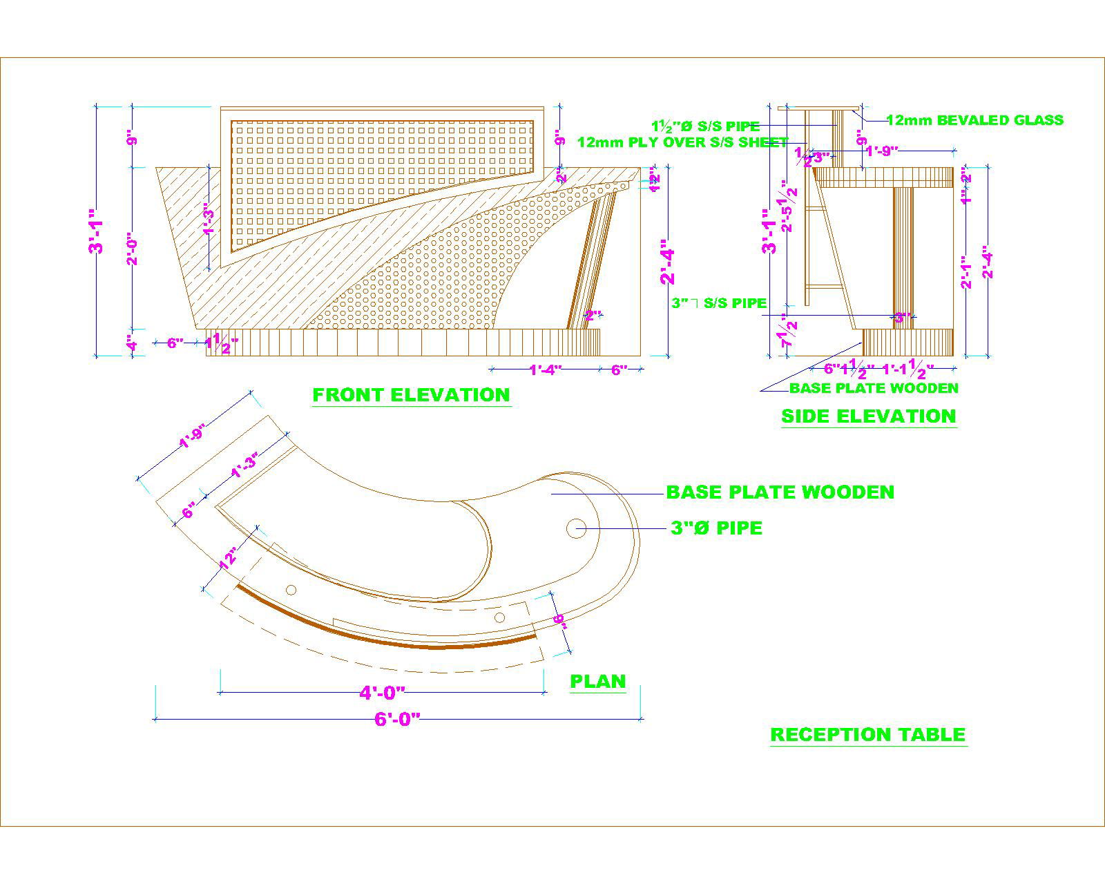 Reception Table Layout