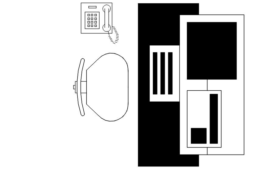 Reception Desk CAD Block DWG for Interior Floor Plans