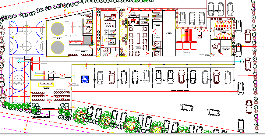 Recovery Rehabilitation Center Landscaping and Structure Details dwg file