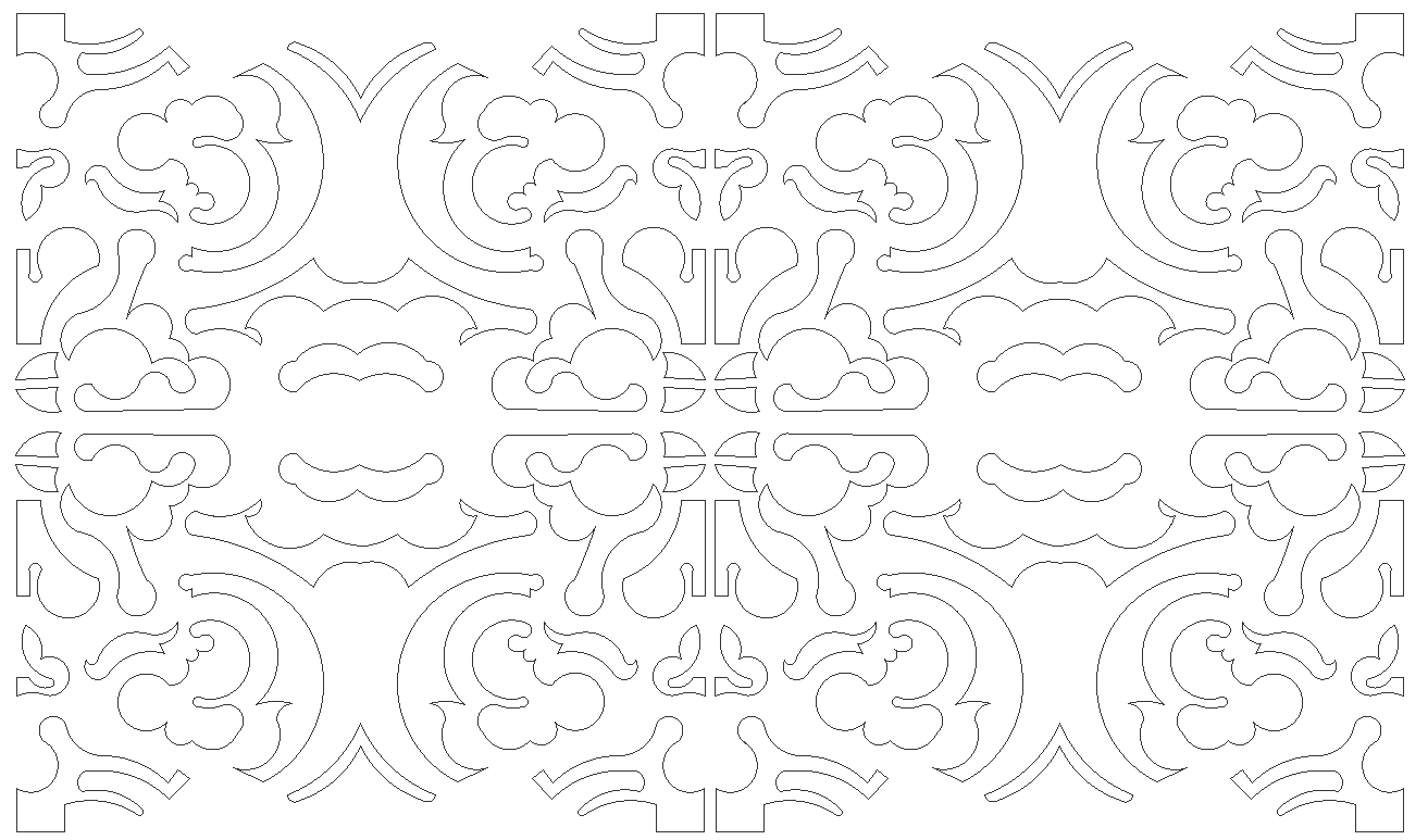 Rectangle frame cnc cutting pattern for any kind of design dwg autocad drawing .
