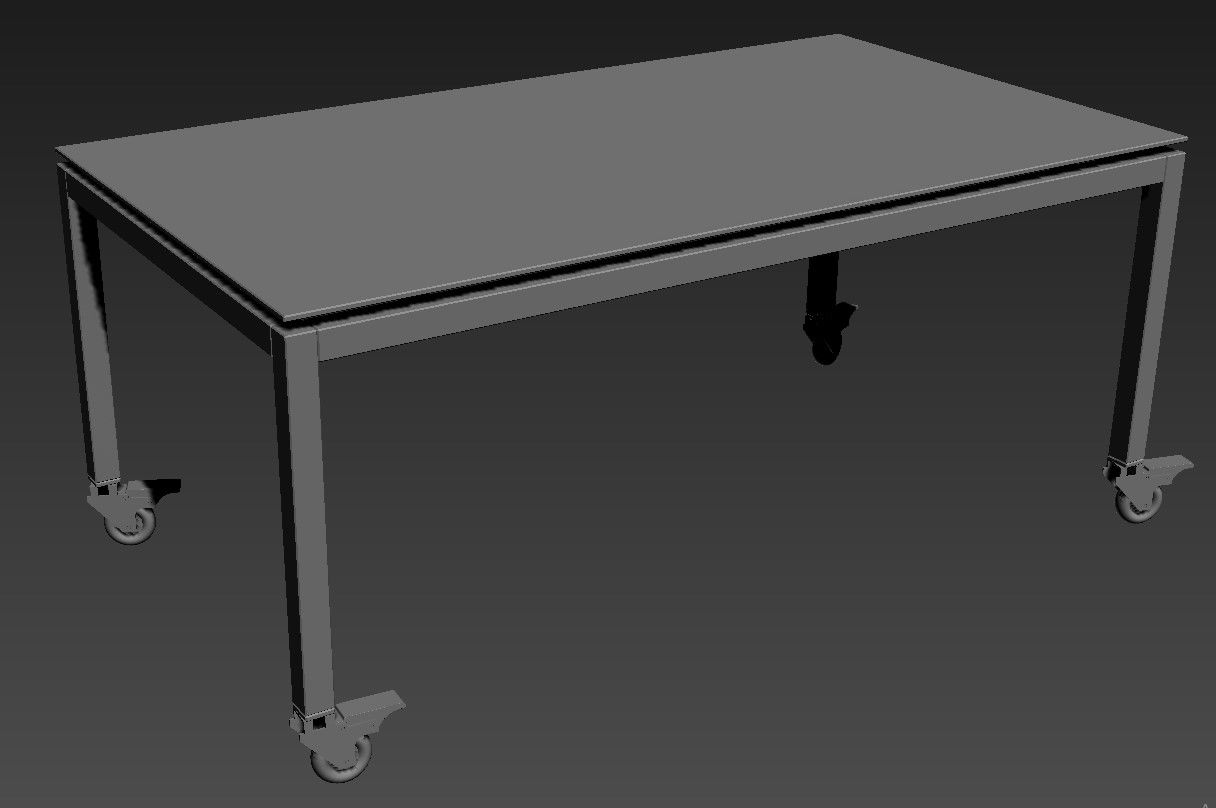 Rectangular Movable 3d Table Design 