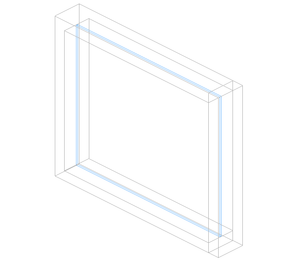 Rectangular window frame detail