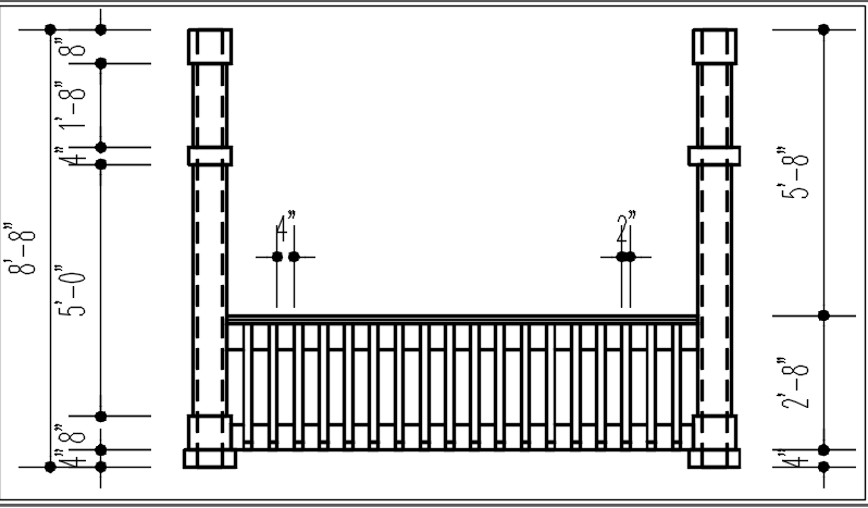 Reeling elevation detail dwg file