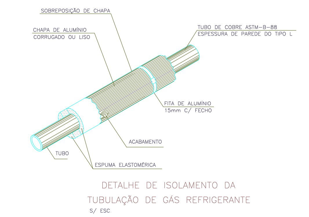 Refrigerant Gas Pipe Isometric Elevation Design
