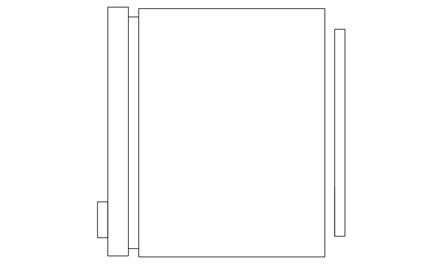 Refrigerator 2D block in AutoCAD, dwg file, CAD file