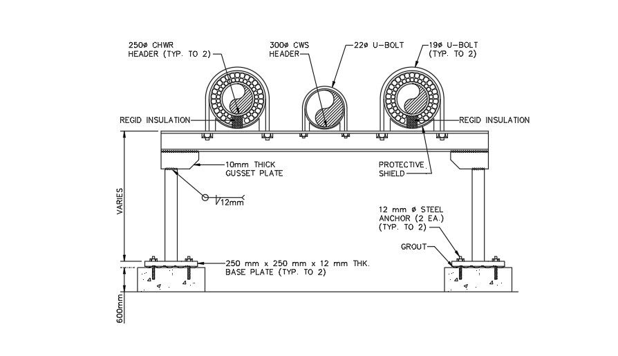 Refrigerator piping details