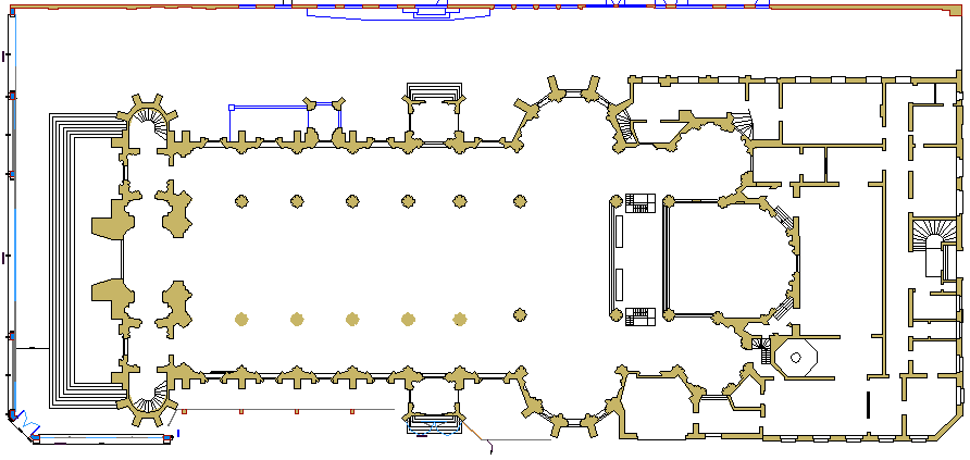 Regional Church Architecture Layout Structure Details dwg file