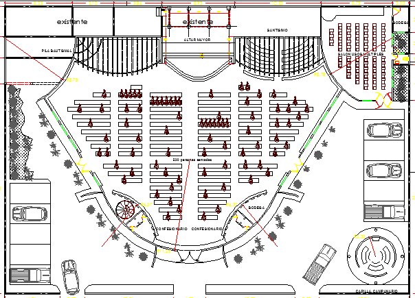 Regional Church Structure Details dwg file
