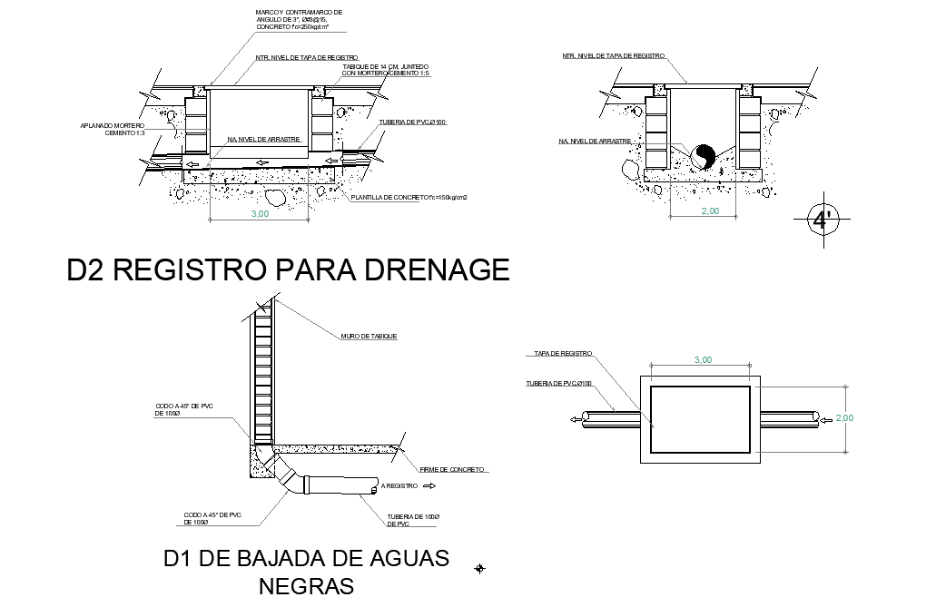 Registration for drainage section plan detail dwg file