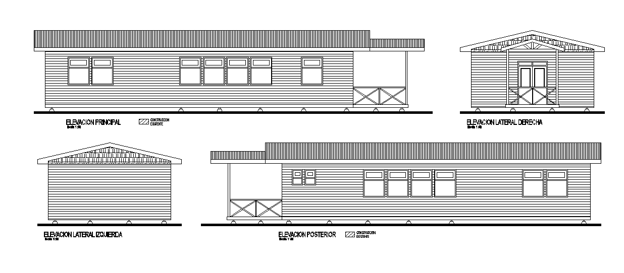 Rehabilitation building elevation is given in this Autocad drawing file.  Download now.
