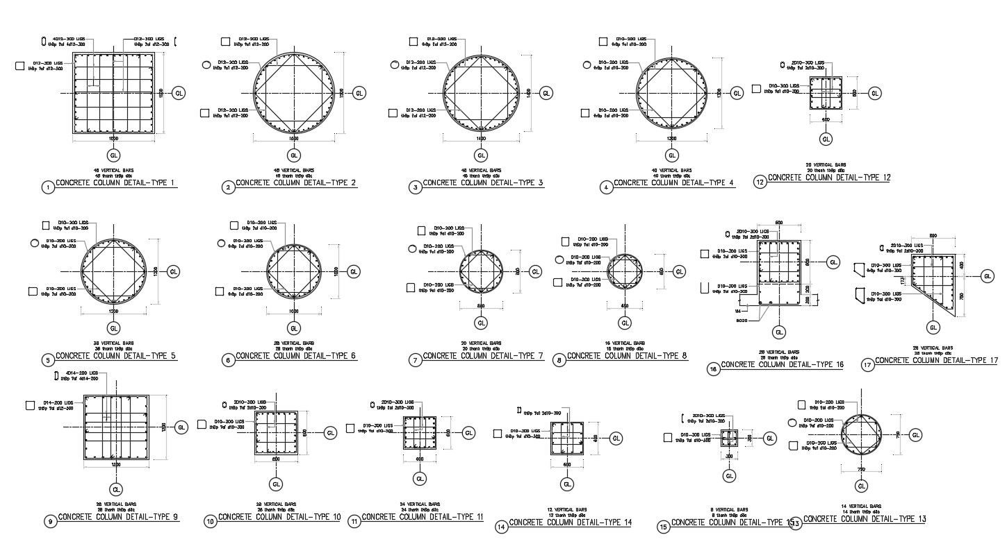Reinforced Steel Column Design CAD drawing