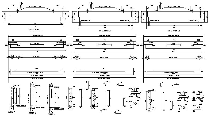 Reinforced concrete drawing CAD file download