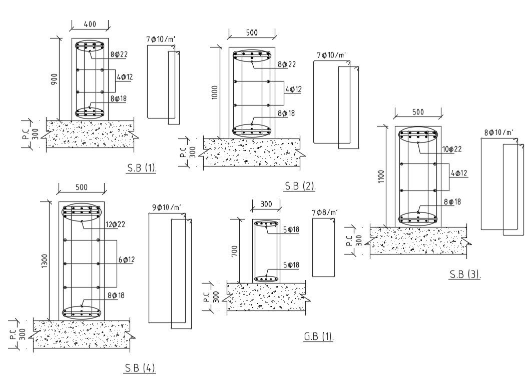 Reinforcement Bars Dwg File