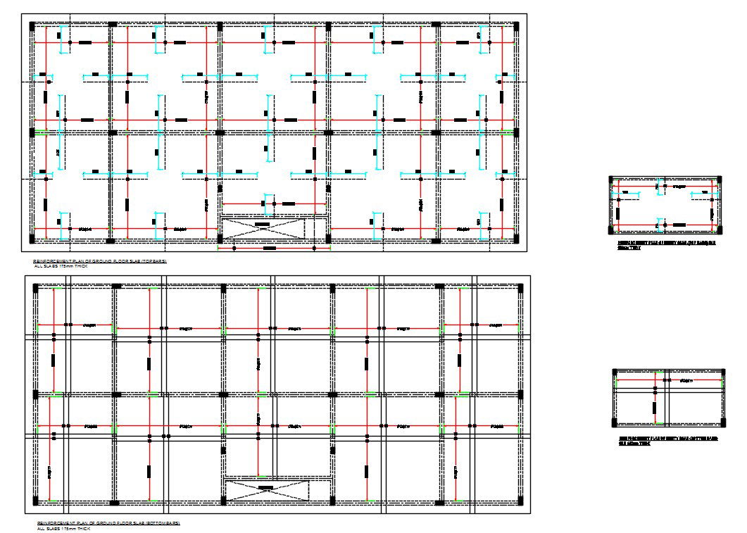 Reinforcement Plan Of Ground Floor Slab Top And Bottom Bars