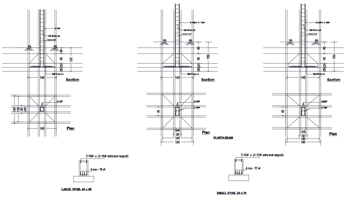 Reinforcement detail in dwg file 