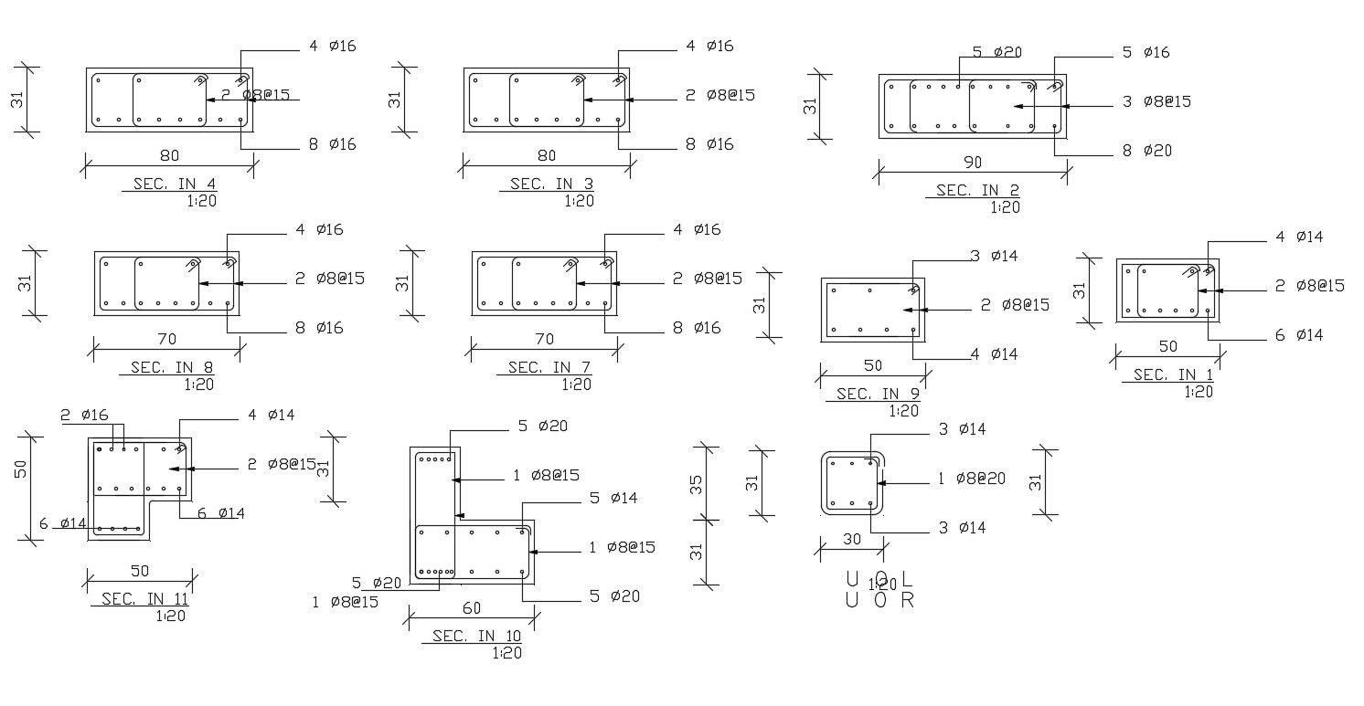 Reinforcement Concrete Column And Beam Blocks