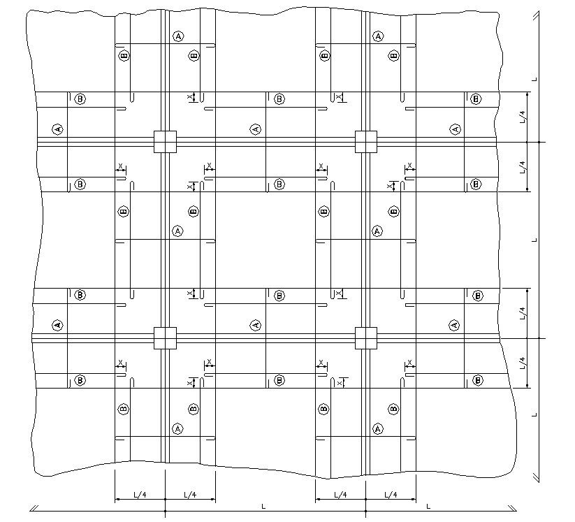 Reinforcement Slab Bar CAD drawing Free Download