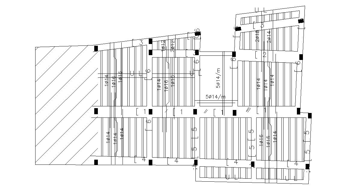 Reinforcement Slab Steel Bars Design CAD File