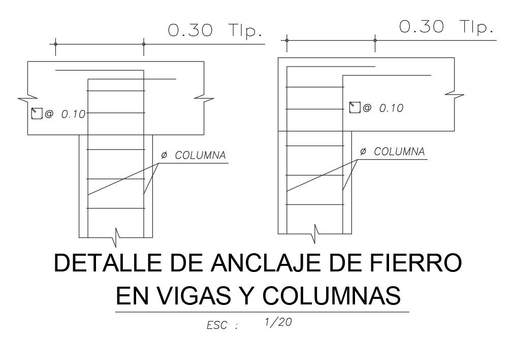 Reinforcement column detail drawing specified in this Cad file. Download this 2D autocad DWG File.