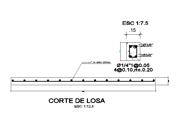 Reinforcement detail of column section drawing separated in this AutoCAD file. Download the AutoCAD drawing file.