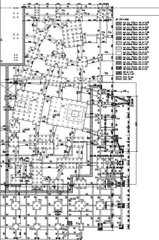 Reinforcement detail plan with notations