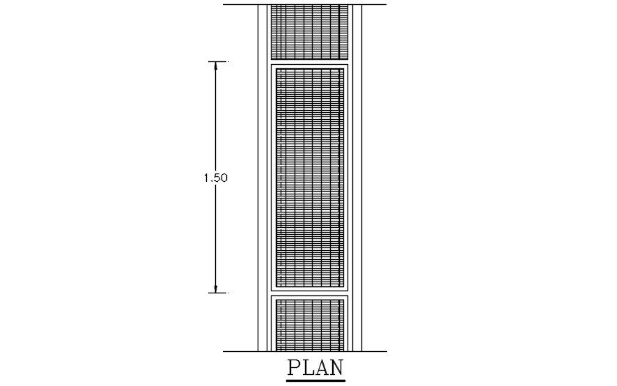 Reinforcement steel plan section details are given in this AutoCAD DWG drawing. Download the AutoCAD 2D DWG file.