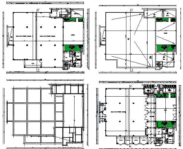 Religious city mosque floor plan details dwg file