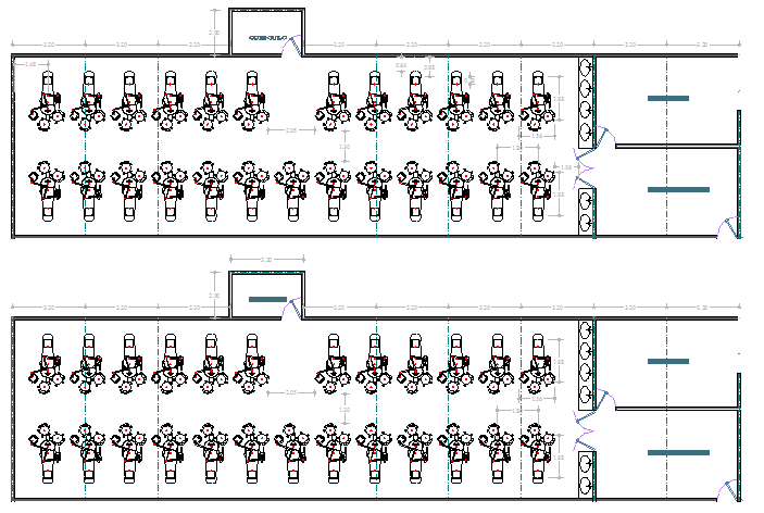 Remodel clinic architecture layout plan details dwg file