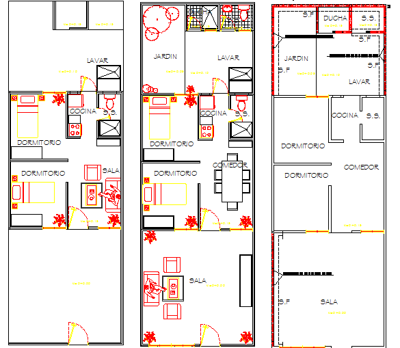 Remodeling Housing Project Design and Elevation dwg file
