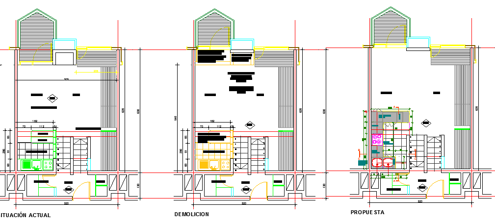 Remodeling of floors of apartment dwg file