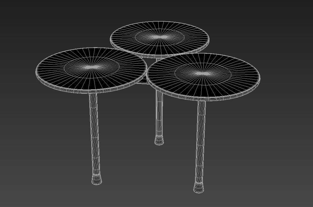 Rendered Modern Round Shape Center Table 3D MAX File
