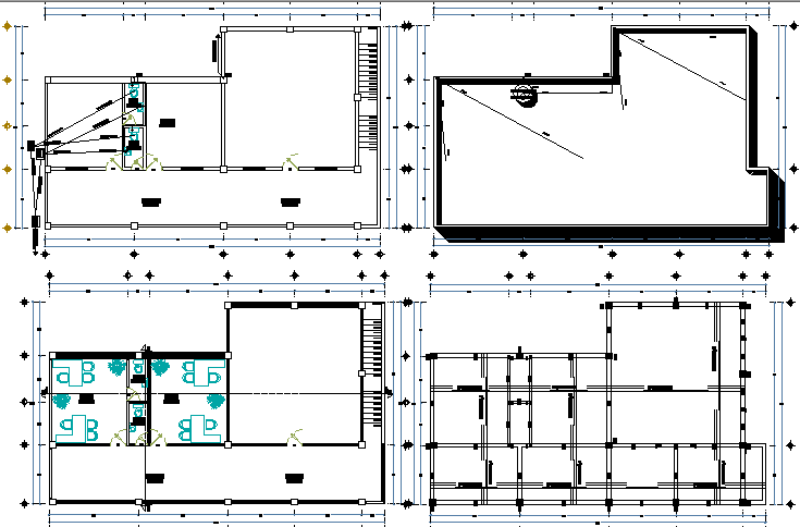 Representation house general floor layout plan details dwg file
